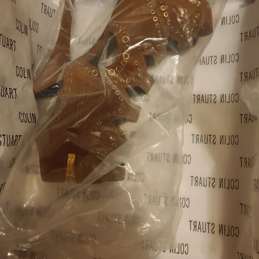 Brown Colin Stuart Stiletto Booties - NIB - Size 7 Womens - Picture 15 of 15